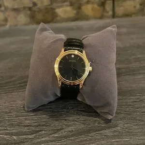Bulova | Jewelry | Women Bulova Watch Black Calfskin Leather  display picture 1